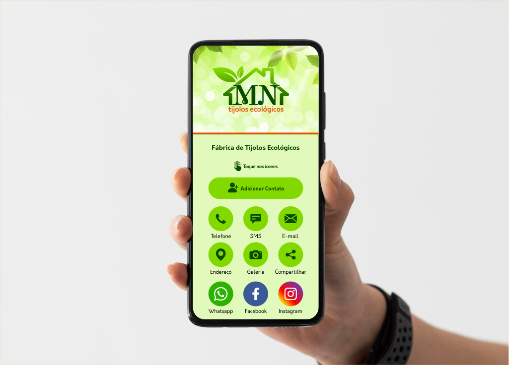 Imagem de um smartphone apresentando um cartão digital online